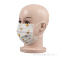 3 camadas de máscara facial descartáveis ​​não tecidas
